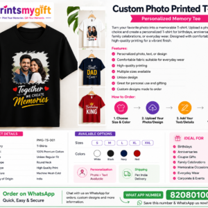 Custom Photo Printed T-Shirt – Personalized Memory Tee